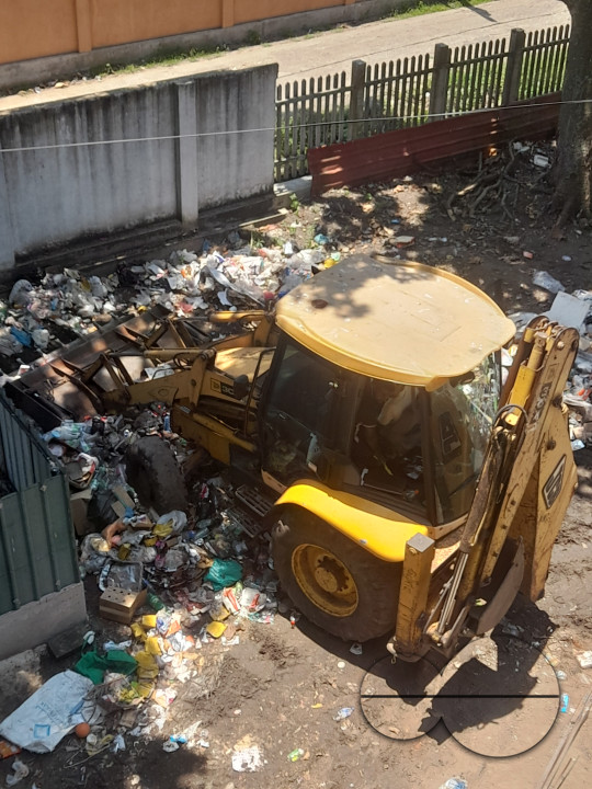 Garbage collection at a cricket ground