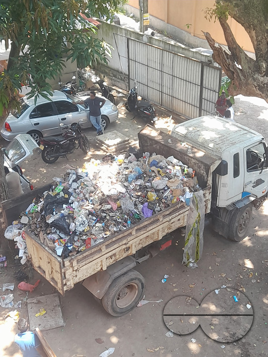 Garbage collection at a cricket ground