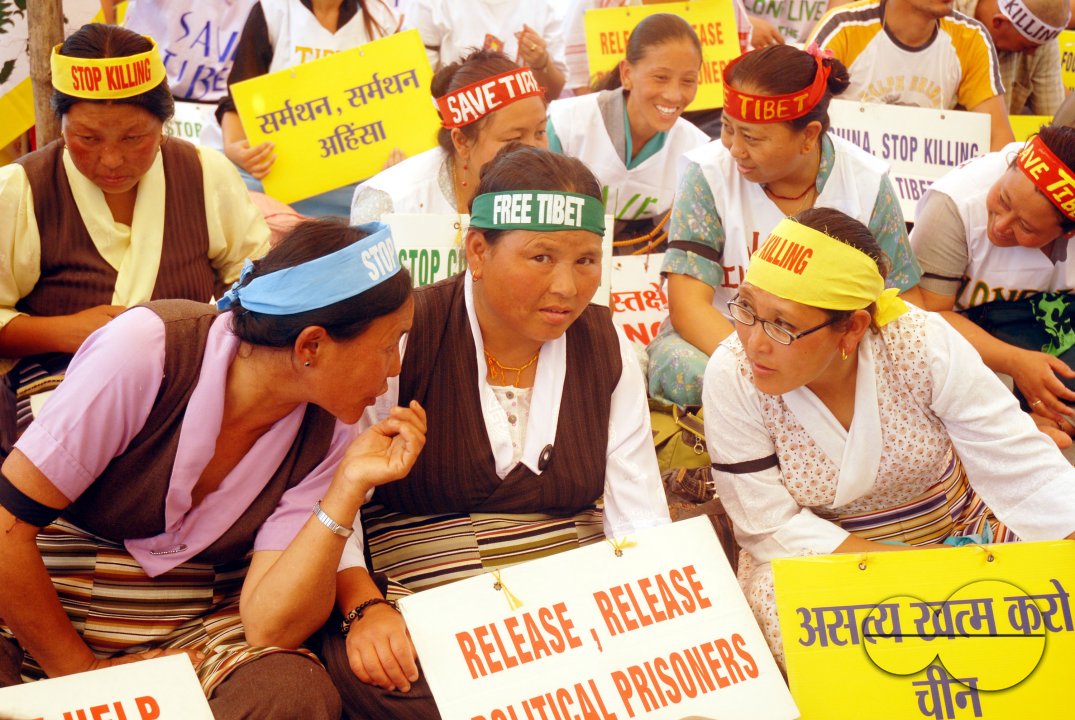 Tibaetan China Protest In INDIA