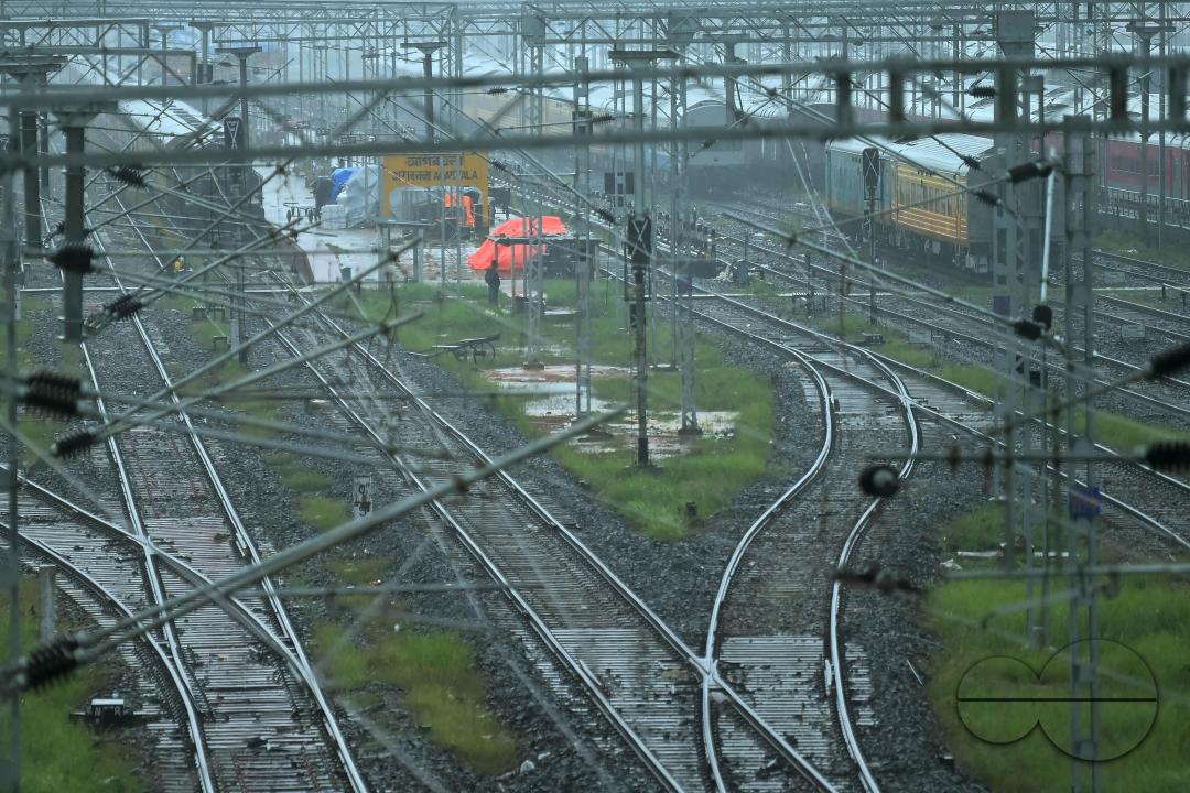 The railway station is deserted due to the cancelation of Interstate trains due to Cyclone Remal in Agartala