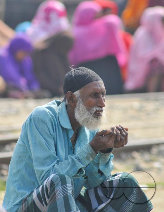 Muslim devotees offer prayers at the Akheri Munajat or final prayers during the Biswa Ijtema 2nd phase, an annual congregation of Muslims in Tongi, the outskirts of Dhaka, Bangladesh.
