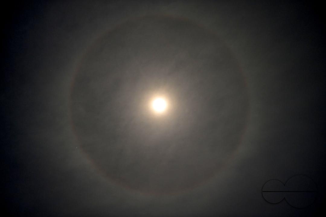 A rare moon was seen recently amidst black skies in Agartala, Tripura, India.