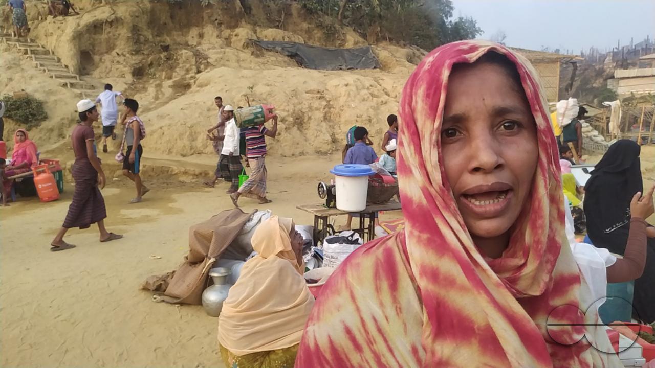 Portrait of a woman at the Balukhali refugee camp