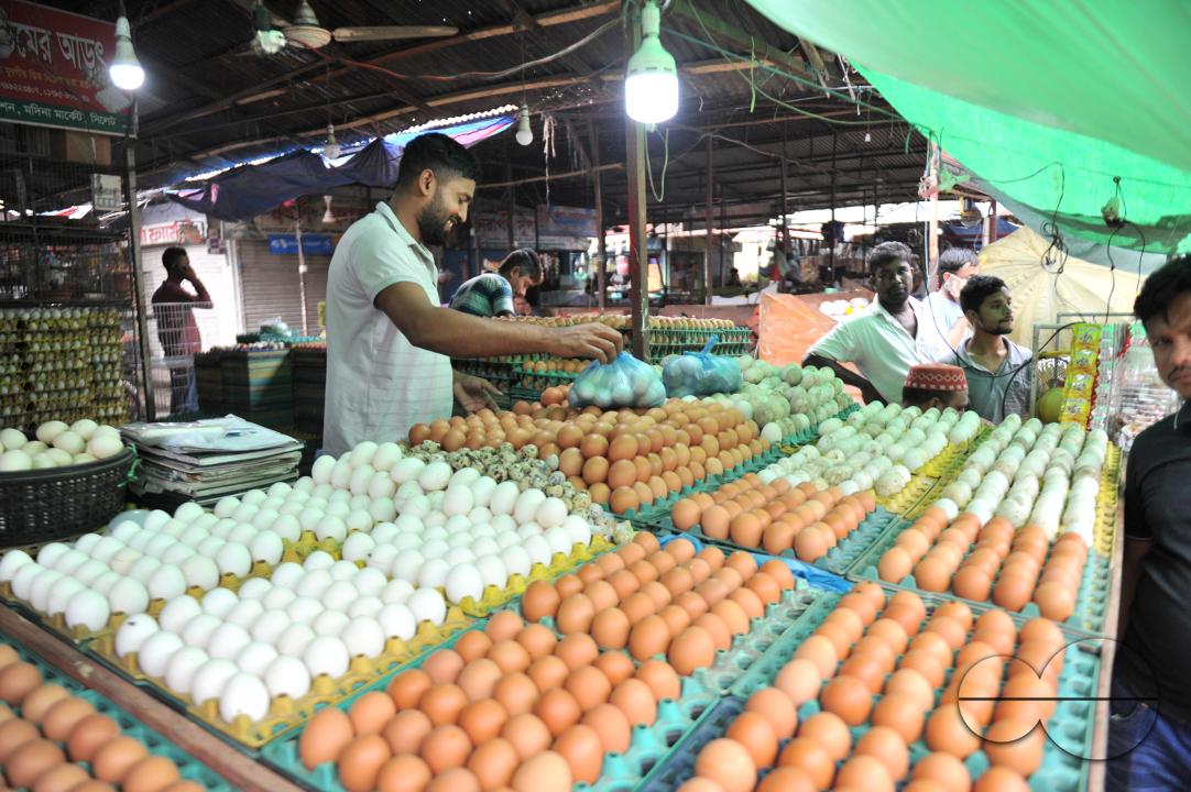 People buying Eggs in 160 Tk per dozen at the Modina market in Sylhet