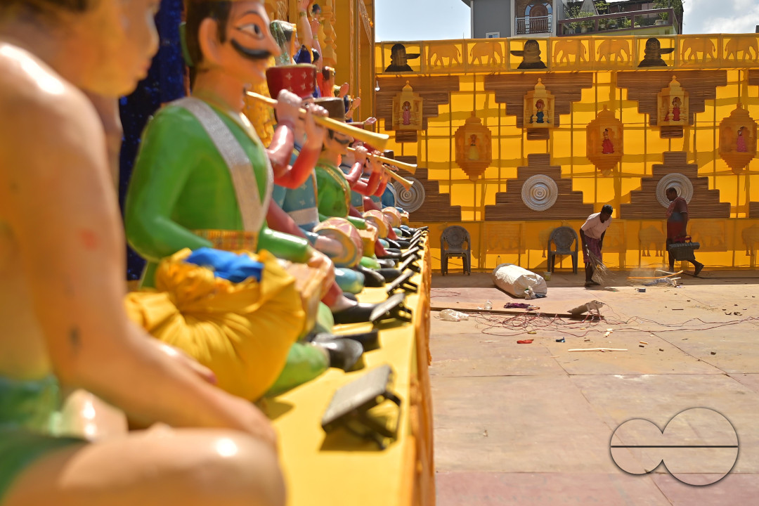 PANDAL MAKING AHEAD OF DURGA PUJA