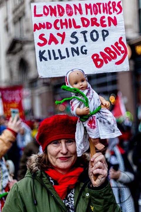 A global day of protests drew thousands of people including Children, who made their way through central London for a pro-Palestinian march, part of a global day of action against the longest and deadliest war between Israel and Palestinians in 75 years
