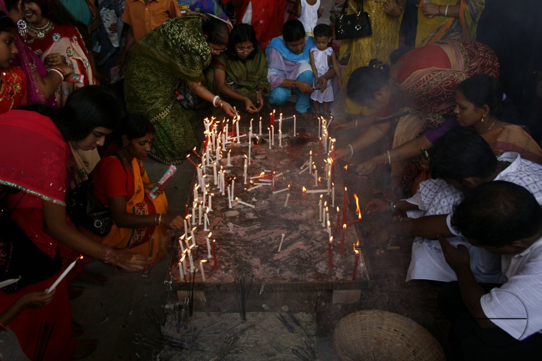 Hindu devotees celebrate Durga Puja