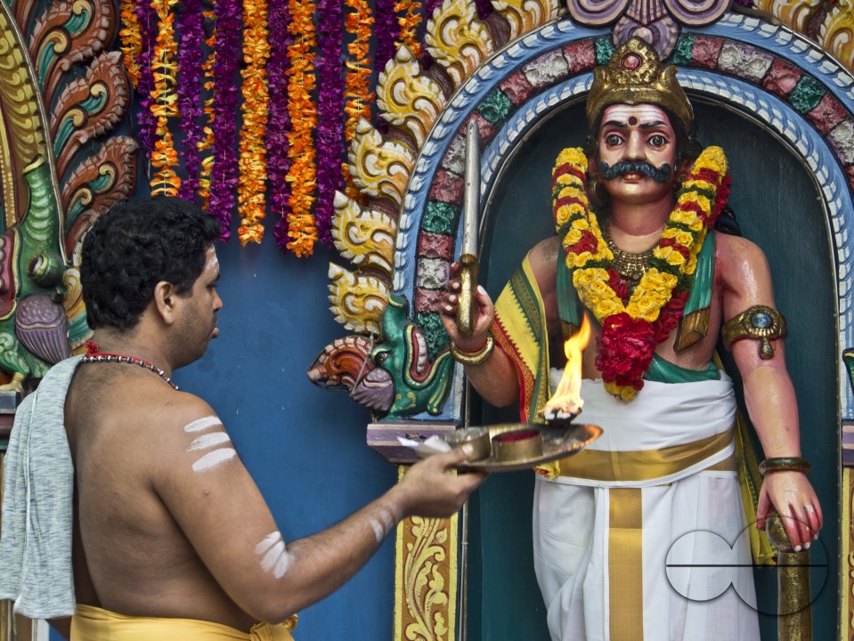 Singapore.17 January,2014. Thaipusam Hindu Tamil festival celebrated in Little India, Singapore. Some devotees have their bodies pierced with skewers