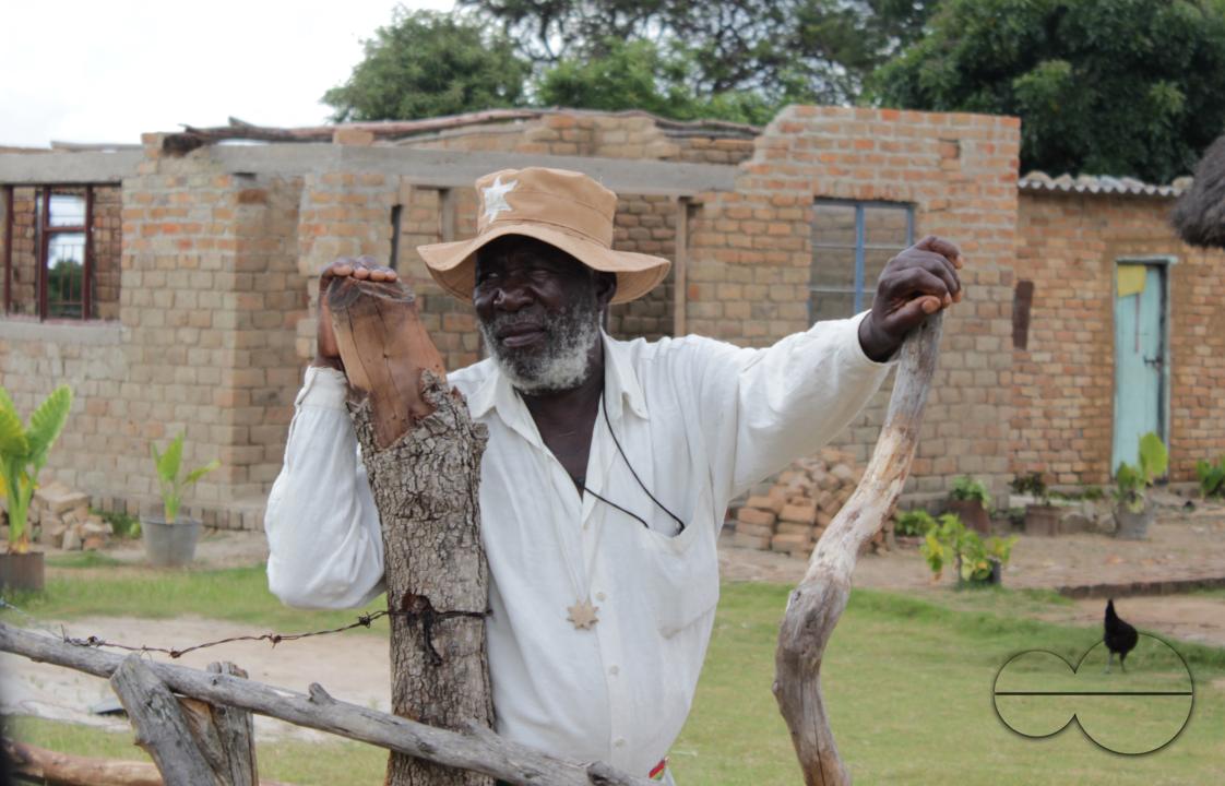 Joseph Gava, Sabhuku Kunatsa is seen outside his homestead in Guruve, Zimbabwe