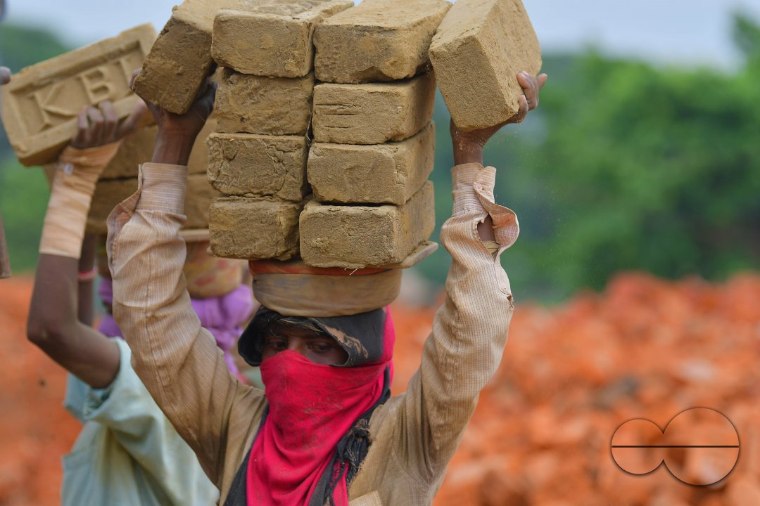 Brick field during a government-imposed nationwide lockdown