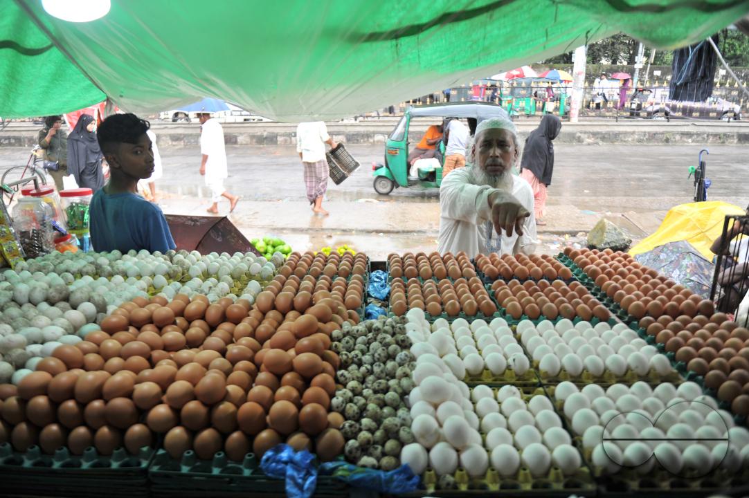 People buying Eggs in 160 Tk per dozen at the Modina market in Sylhet