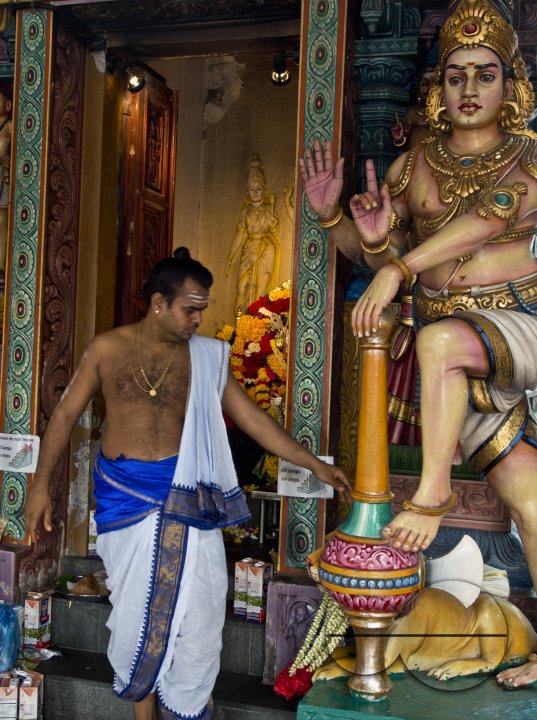 Singapore.17 January,2014. Thaipusam Hindu Tamil festival celebrated in Little India, Singapore. Some devotees have their bodies pierced with skewers