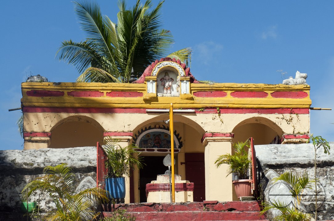 Mauritius. One of the very earliest Hindu temple on the island - the Murugan temple at Clemencia.