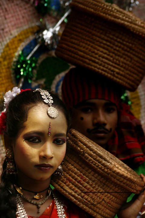 Celebrating the last day of Bangali year.