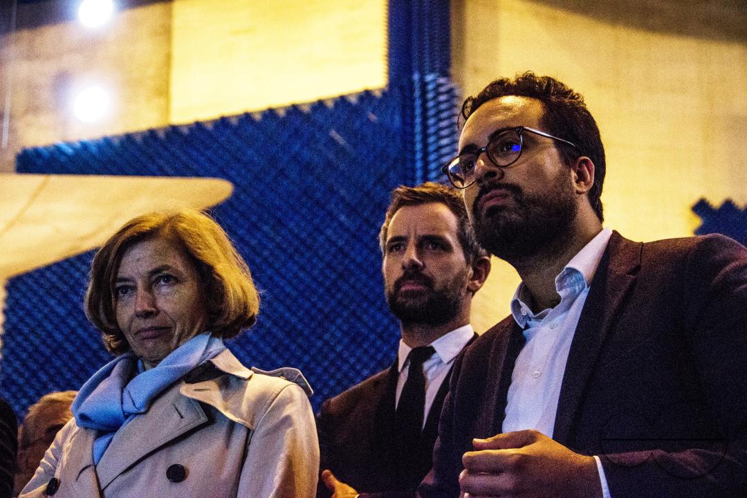 Florence Parly - Minister of Armed Forces, and Mounir Mahjoubi - Secretary of State for Digital, at the Directorate General of Armaments - Information Management (DGA - MI), the French Government Defense procurement and technology agency responsible for