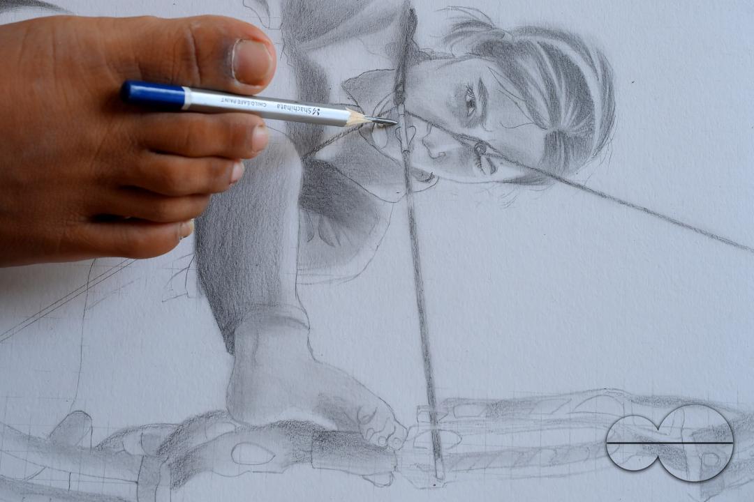A 23-year-old differently abled artist Pralay Dey, is pursuing his bachelorâs degree in psychology from Tripura Central University