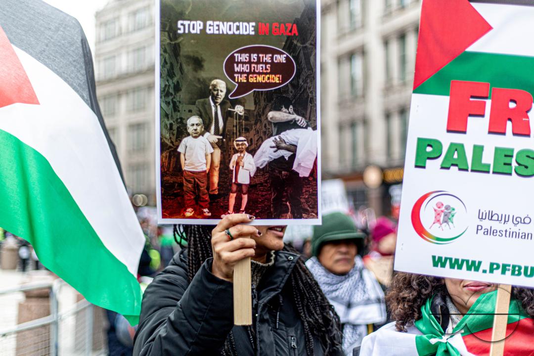 A global day of protests drew thousands of people including Children, who made their way through central London for a pro-Palestinian march, part of a global day of action against the longest and deadliest war between Israel and Palestinians in 75 years