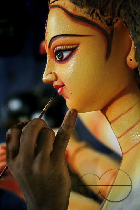 Preparation of Durga Puja