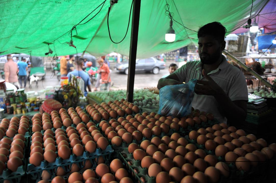 People buying Eggs in 160 Tk per dozen at the Modina market in Sylhet