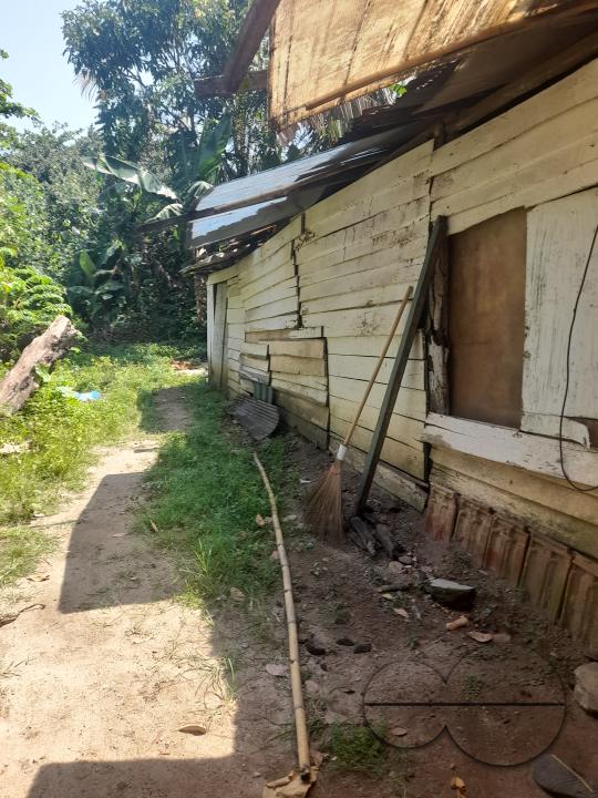 A poor family lives in a plank house on the verge of collapsing. Colombo, Sri Lanka.