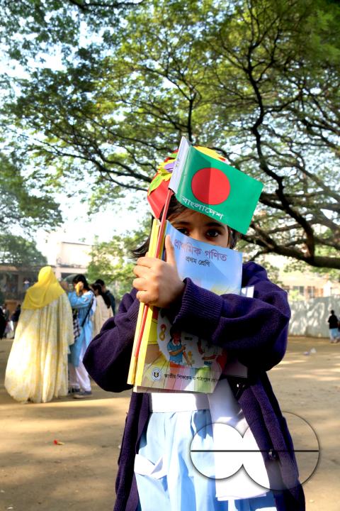 A Bangladeshi child starting her education