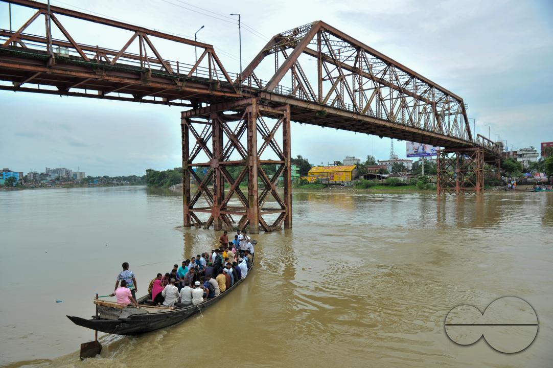 The traditional Sylhet's historic 'Keane Bridge over the Surma River in Sylhet has become vulnerable, with vehicular and human traffic is closed for renovation work