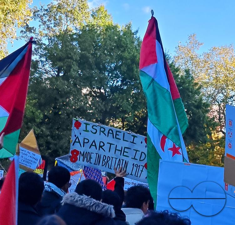 Over 300,000 Pro-Palestinians marched from Hyde Park to the USA embassy in London, on the afternoon of 11th November 2023, protesting against the war and urging an immediateÂ ceasefire