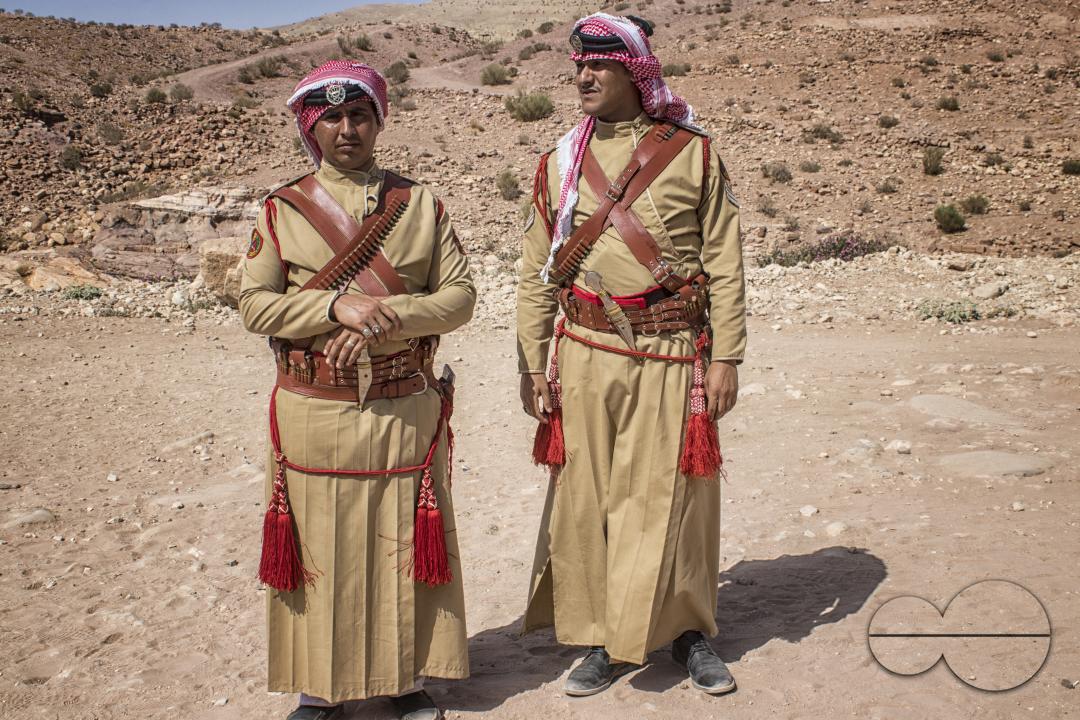 Two Jordanian Police officers that patrol the UNESCO site