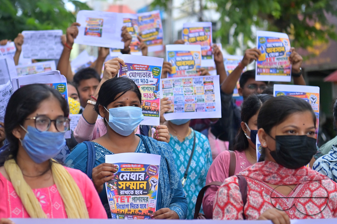 Protest by Qualified Test Candidates in Agartala