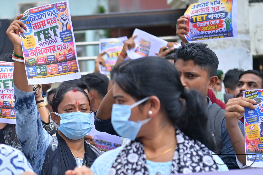 Protest by Qualified Test Candidates in Agartala