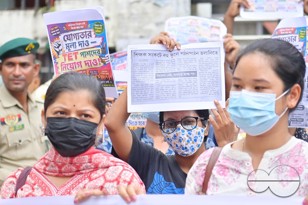 Protest by Qualified Test Candidates in Agartala