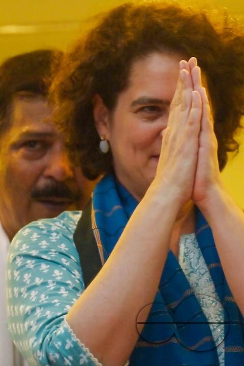Congress leader Priyanka Gandhi Vadra joins forces with leaders of the Indian Joint Opposition, including Congress and CPIM members, in a vibrant roadshow, gearing up for the imminent Lok Sabha elections