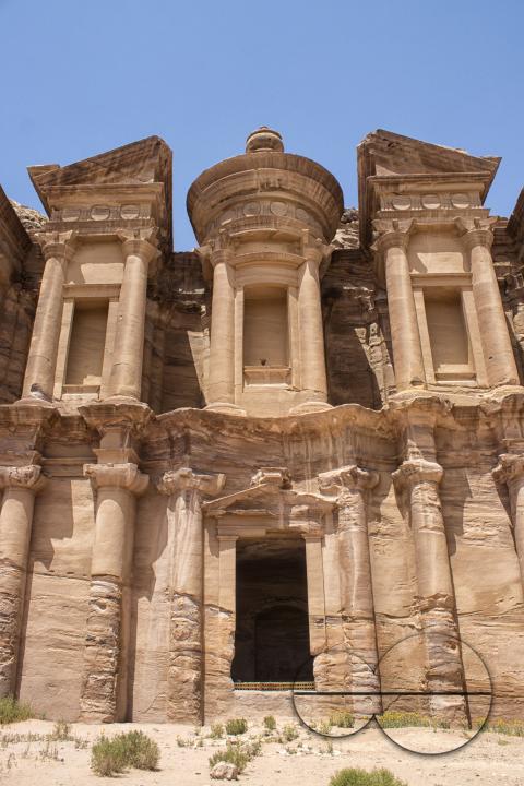 The facade of the Treasury at the UNESCO heritage site