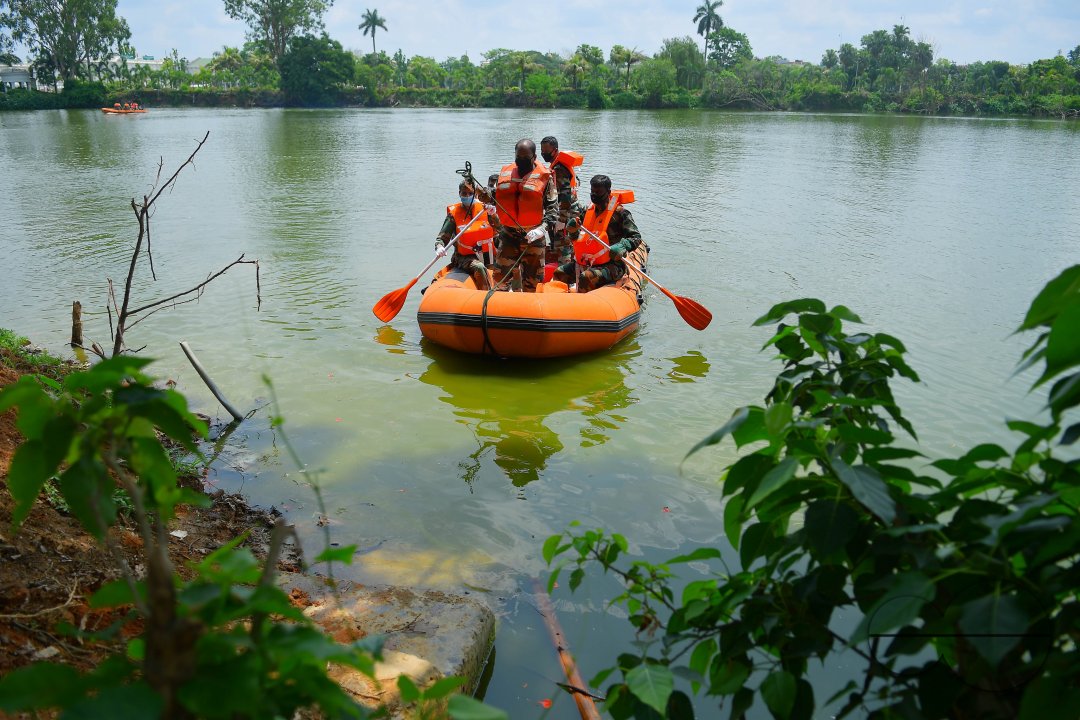 Demonstration, on flood management
