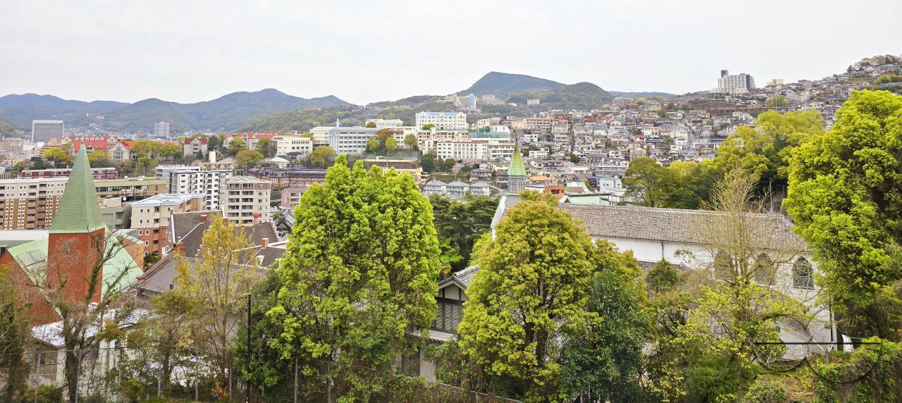 View from the exquisite garden, Glover Garden, at Minamiyamatemachi, Nagasaki