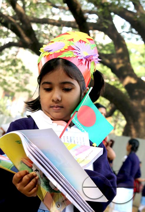 A Bangladeshi child starting her education