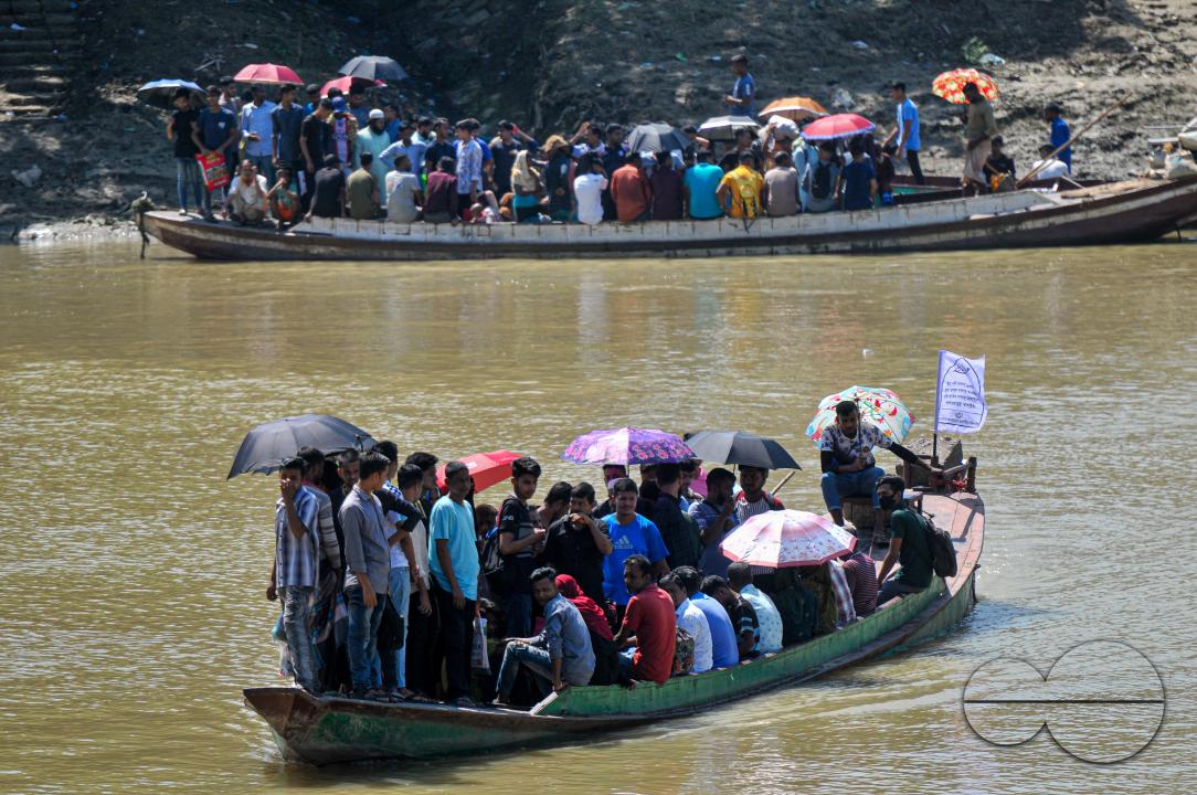 The traditional Sylhet's historic 'Keane Bridge over the Surma River in Sylhet has become vulnerable, with vehicular and human traffic is closed for renovation work