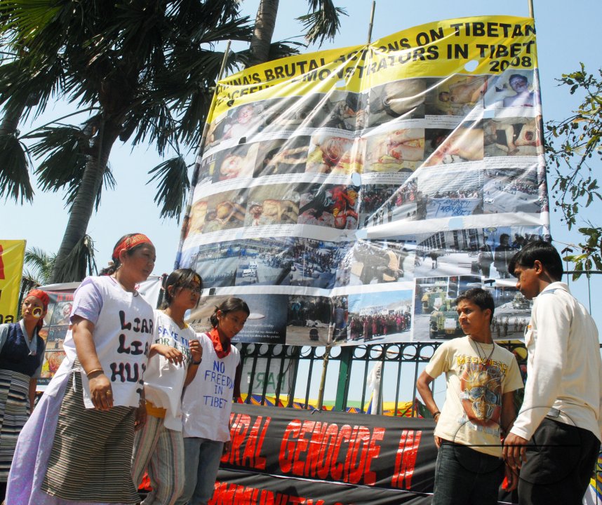 Tibaetan China Protest In INDIA