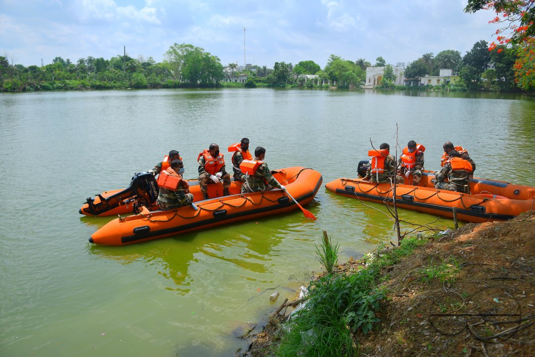 Demonstration, on flood management