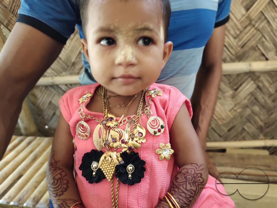 Portrait of a child at the Balukhali refugee camp