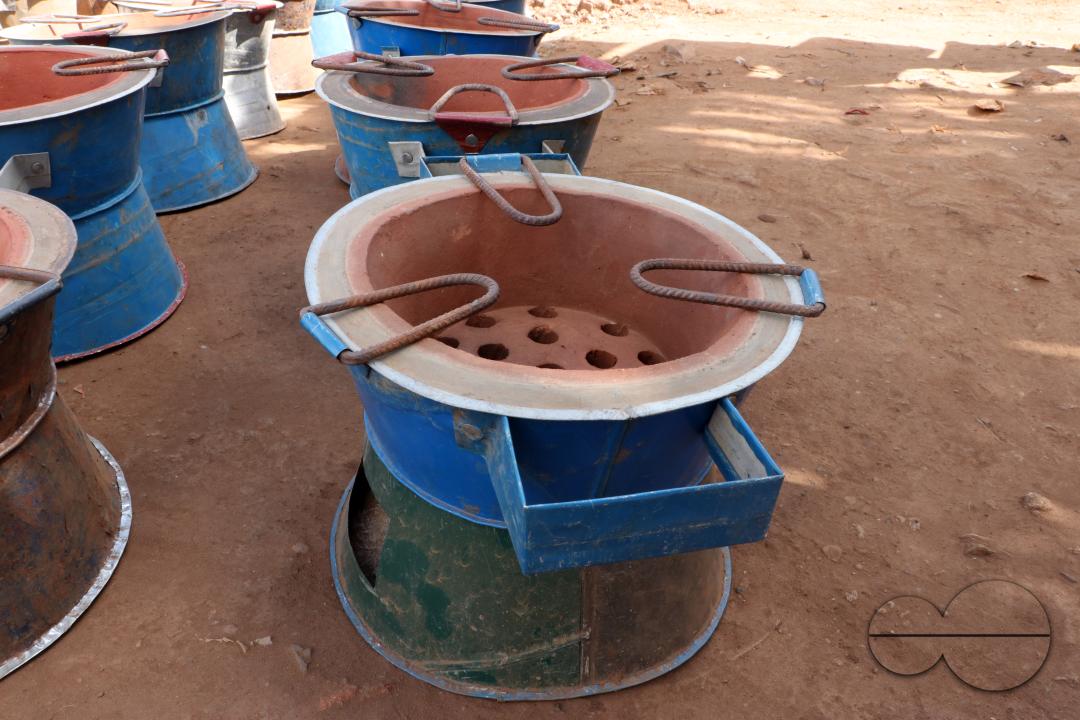 Charcoal stoves, known locally as 'mbaula,' are seen on display in Mtandile township, Lilongwe