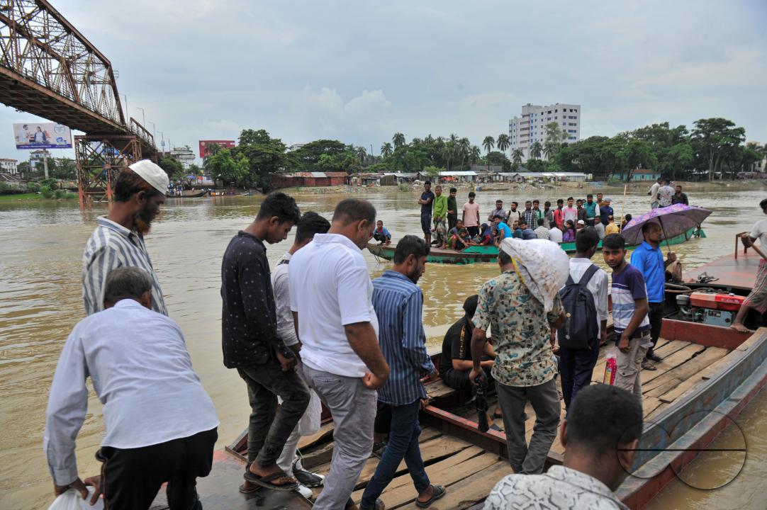 The traditional Sylhet's historic 'Keane Bridge over the Surma River in Sylhet has become vulnerable, with vehicular and human traffic is closed for renovation work