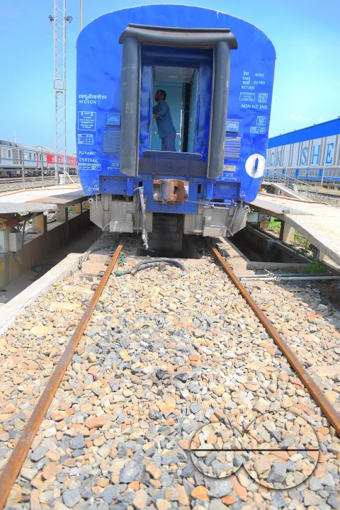 Train carriage converted into isolation ward