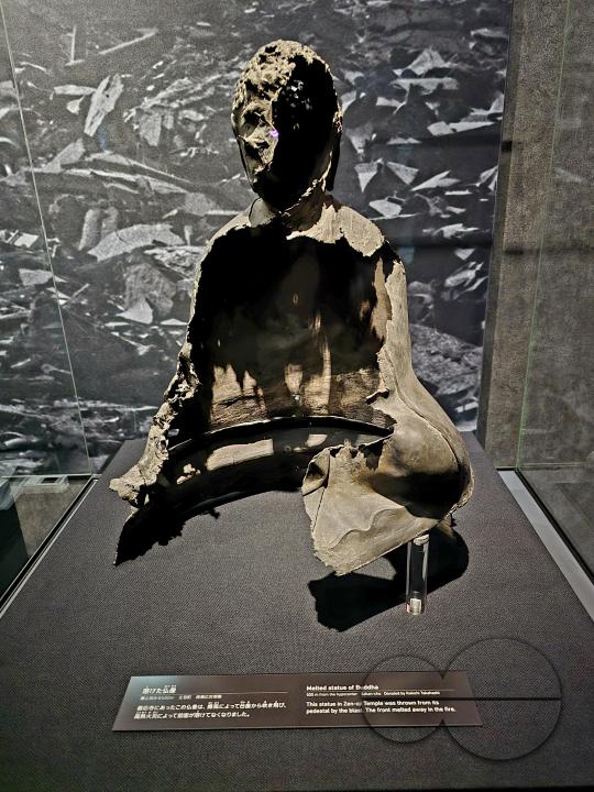 Images, artefacts, childrens paintings, articles of clothing of survivors-all from the atomic bombing of Hiroshima, displayed at the Hiroshima Peace Memorial Museum