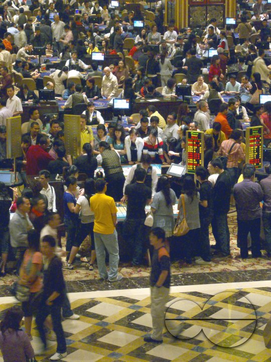 CHINA Chinese tourists gambling in a casino in Macau.