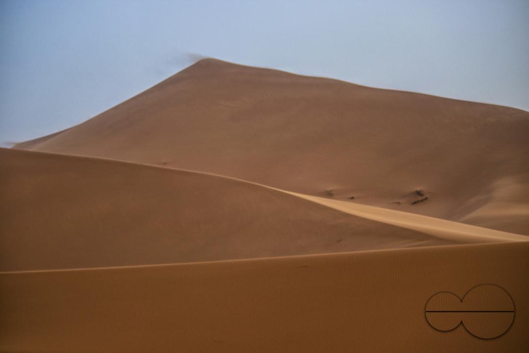 Sand shifting in the Sahara desert
