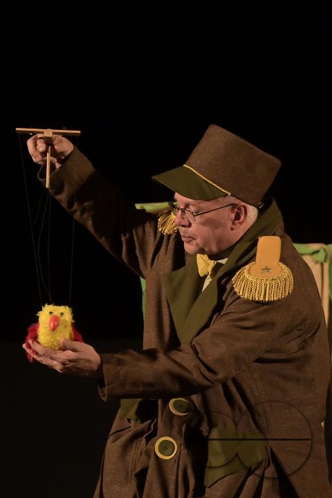 American puppeteer performs with puppets during Tripura International Puppet Utsav 2024 organized by Tripura Puppet Theatre to celebrate 50 years of puppetry excellence