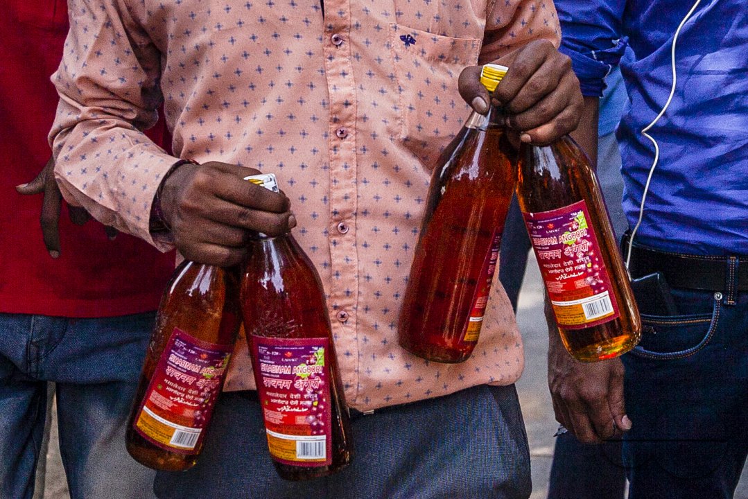 Liquor shop opening after lockdown