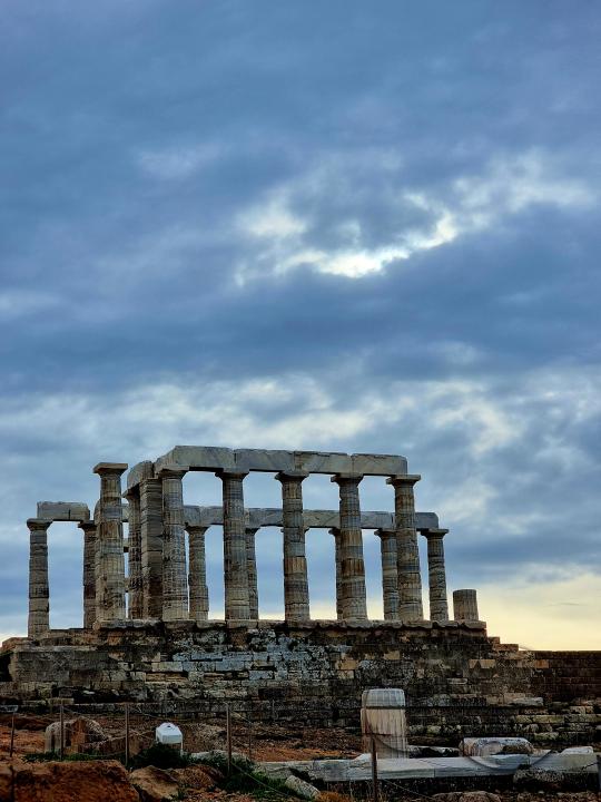 37 miles south of Athens, the Greek temple Poseidon sits along the Attica Peninsula