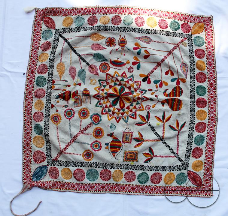 Nakshi kantha, a type of embroidered quilt, is a centuries-old Bengali art tradition of the Bengal region, notable in Bangladesh and Indian states of West Bengal, Tripura and part of Assam